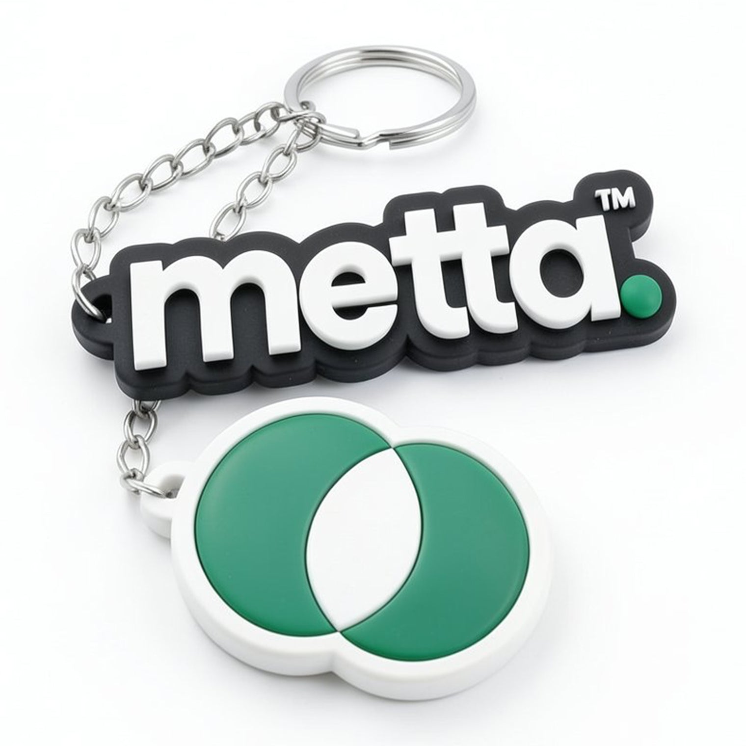 3D Silicone Logo & Symbol Keyring Set 2-Pack